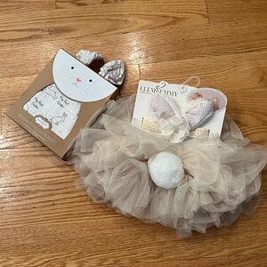 Newborn Baby Girl Easter Bunny picture prop costume outfit and swaddle